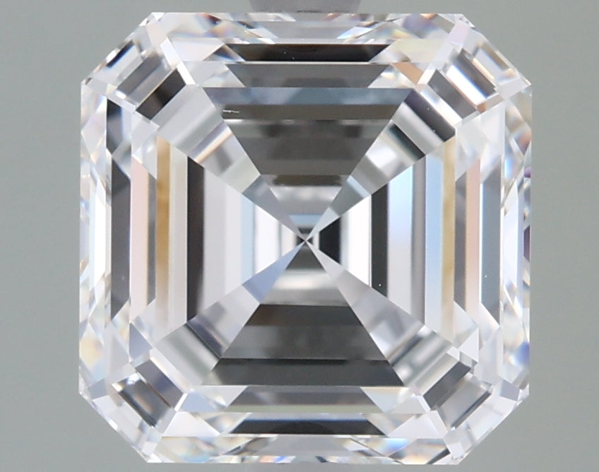 3.28 Carat Asscher Shaped, Ideal Cut, F Color, VVS1 Clarity, GIA Certified Lab Grown Diamond