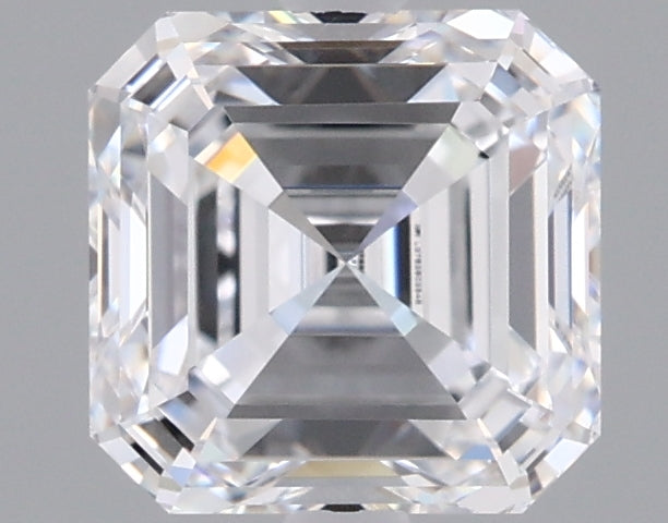 1.51 Carat Asscher Shaped, Ideal Cut, D Color, VVS2 Clarity, IGI Certified Lab Grown Diamond