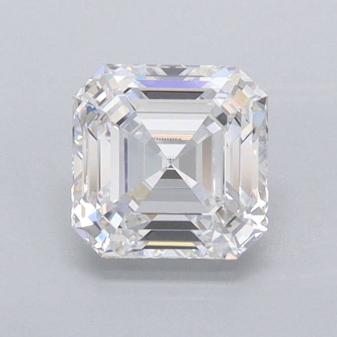 0.96 Carat Asscher Shaped, Ideal Cut, D Color, VS1 Clarity, IGI Certified Lab Grown Diamond
