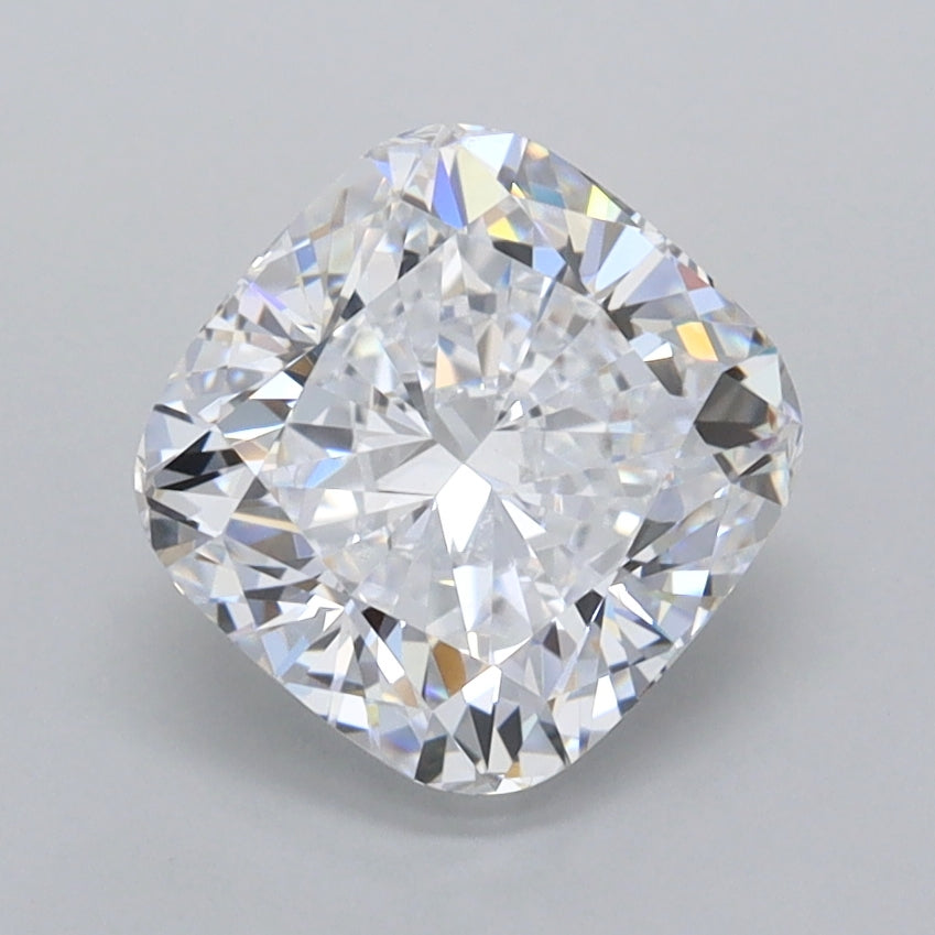 1.98 Carat Cushion Shaped, Ideal Cut, D Color, FL Clarity, IGI Certified Lab Grown Diamond