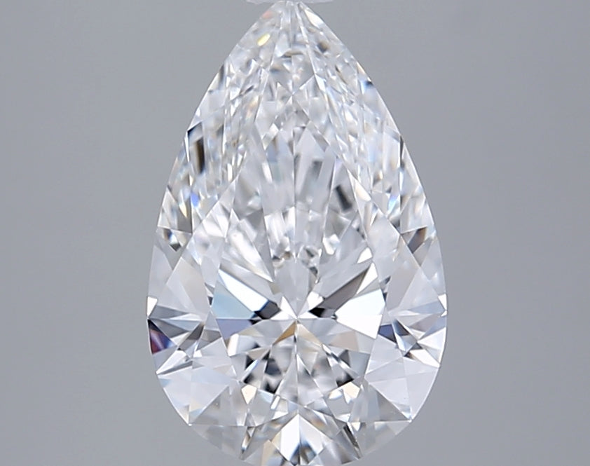 2.16 Carat Pear Shaped, Ideal Cut, D Color, VVS2 Clarity, GIA Certified Lab Grown Diamond