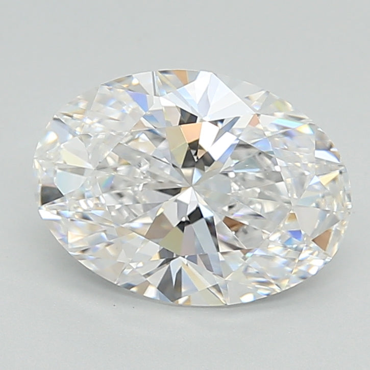 3.21 Carat Oval Shaped, Ideal Cut, D Color, VVS2 Clarity, GIA Certified Lab Grown Diamond