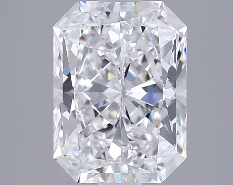 2.00 Carat Radiant Shaped, Ideal Cut, D Color, VVS2 Clarity, GIA Certified Lab Grown Diamond