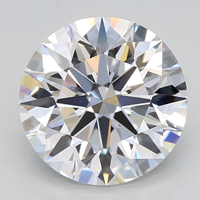 3.28 Carat Round Shaped, Excellent Cut, D Color, VVS2 Clarity, GIA Certified Lab Grown Diamond