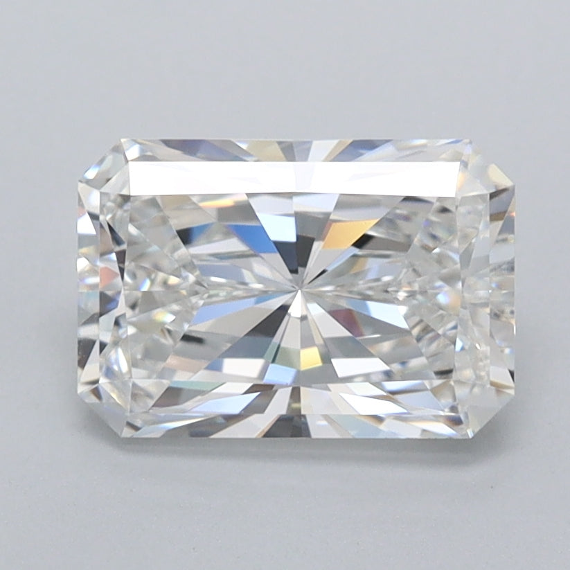 1.66 Carat Radiant Shaped, Ideal Cut, D Color, VVS1 Clarity, IGI Certified Lab Grown Diamond