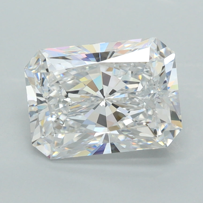 2.25 Carat Radiant Shaped, Ideal Cut, D Color, FL Clarity, IGI Certified Lab Grown Diamond
