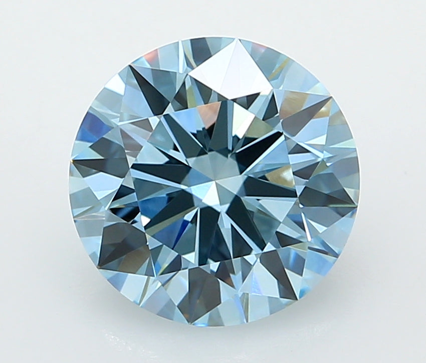 3.04 Carat Round Shaped, Ideal Cut, VVS2 Clarity, IGI Certified Lab Grown Diamond