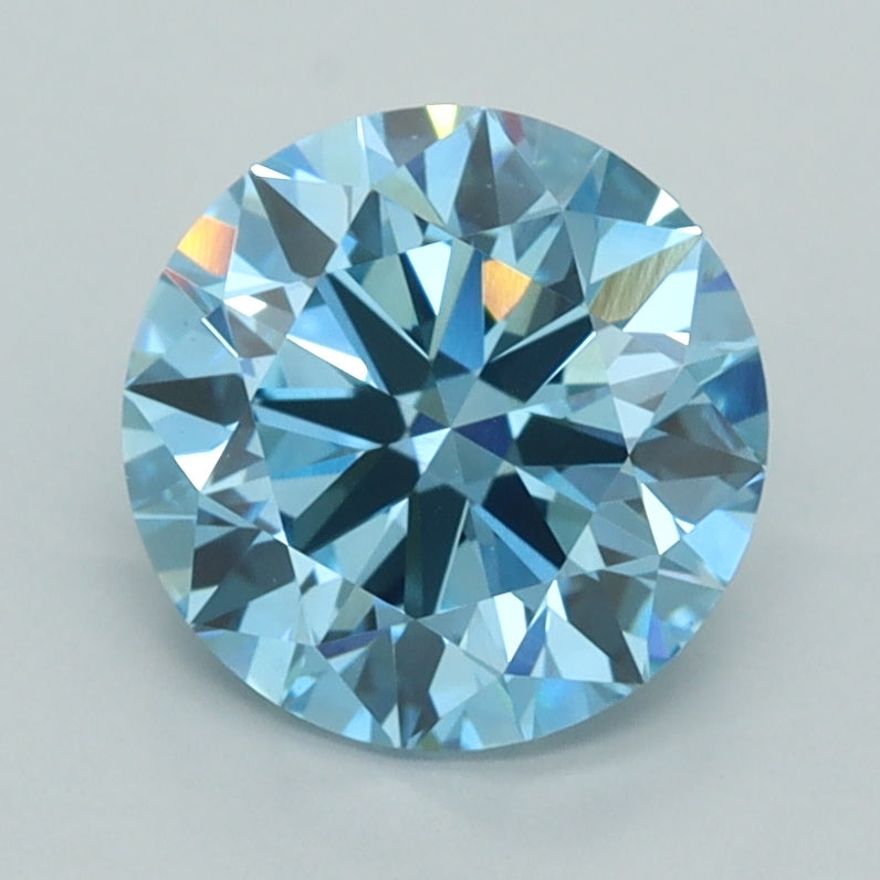 2.01 Carat Round Shaped, Excellent Cut, VVS2 Clarity, IGI Certified Lab Grown Diamond