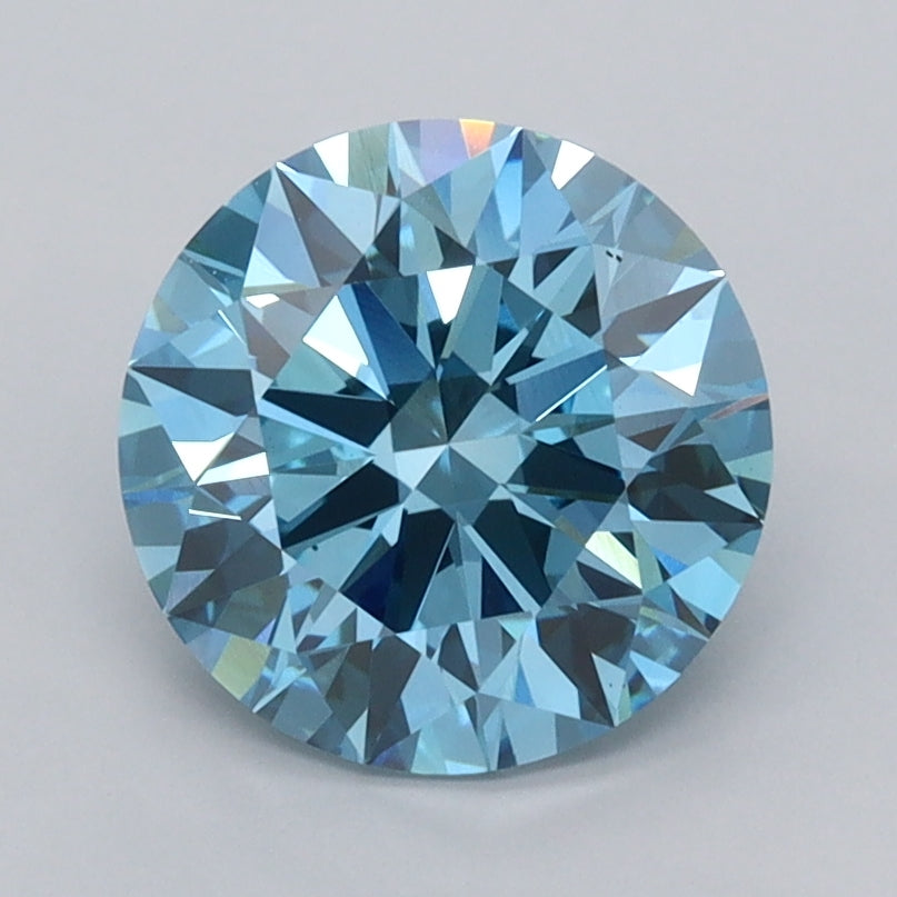 2.04 Carat Round Shaped, Ideal Cut, VS1 Clarity, IGI Certified Lab Grown Diamond