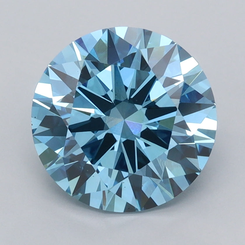 2.47 Carat Round Shaped, Ideal Cut, VS1 Clarity, IGI Certified Lab Grown Diamond