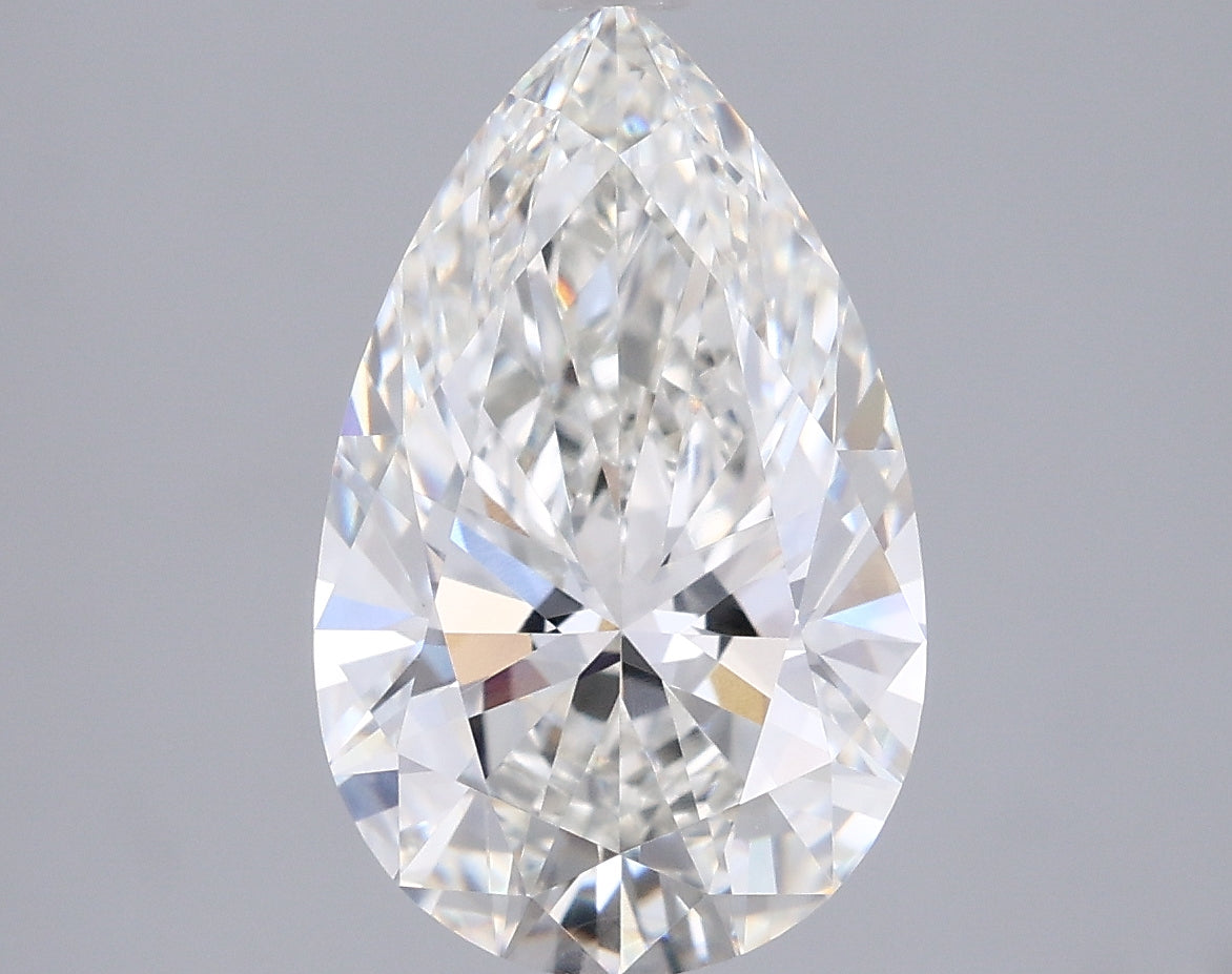 2.50 Carat Pear Shaped, Ideal Cut, G Color, IF Clarity, IGI Certified Lab Grown Diamond