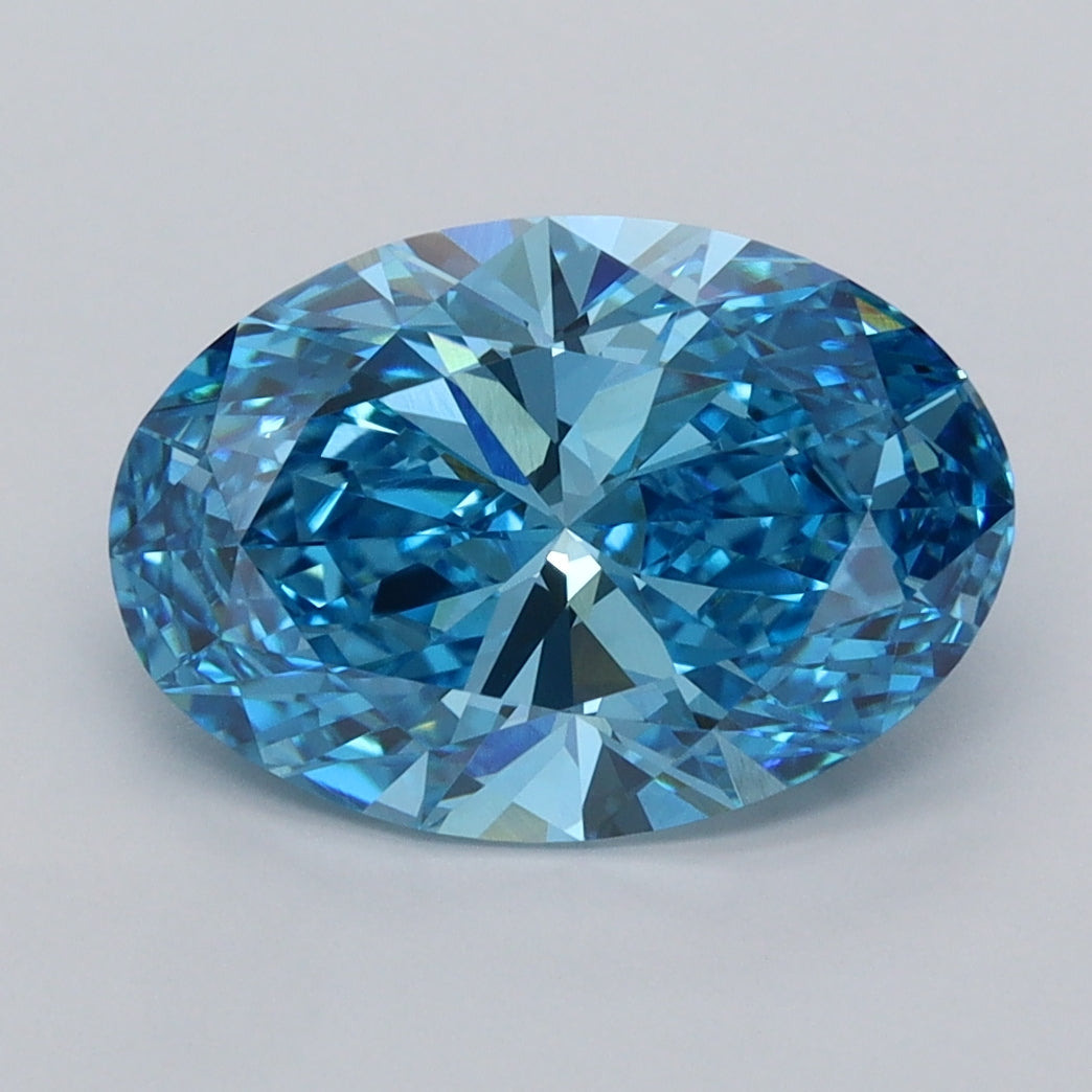 3.09 Carat Oval Shaped, Ideal Cut, VVS2 Clarity, IGI Certified Lab Grown Diamond