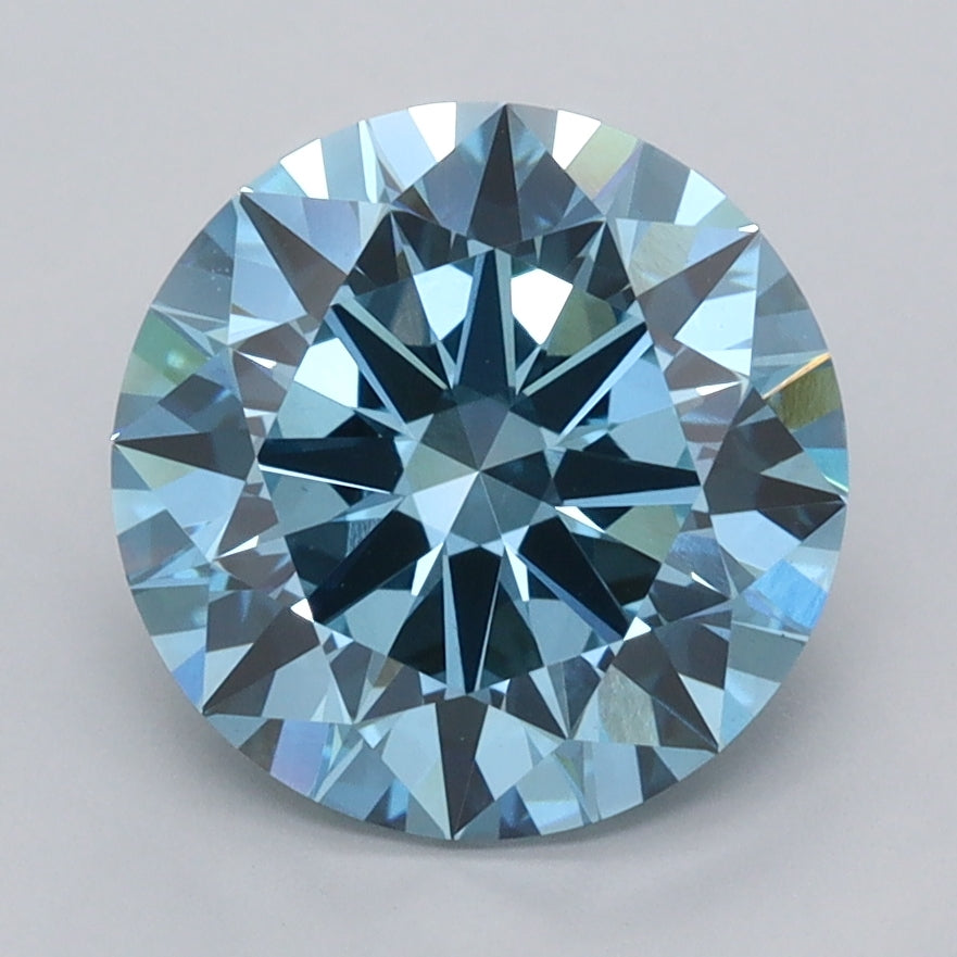 3.01 Carat Round Shaped, Ideal Cut, VVS2 Clarity, IGI Certified Lab Grown Diamond
