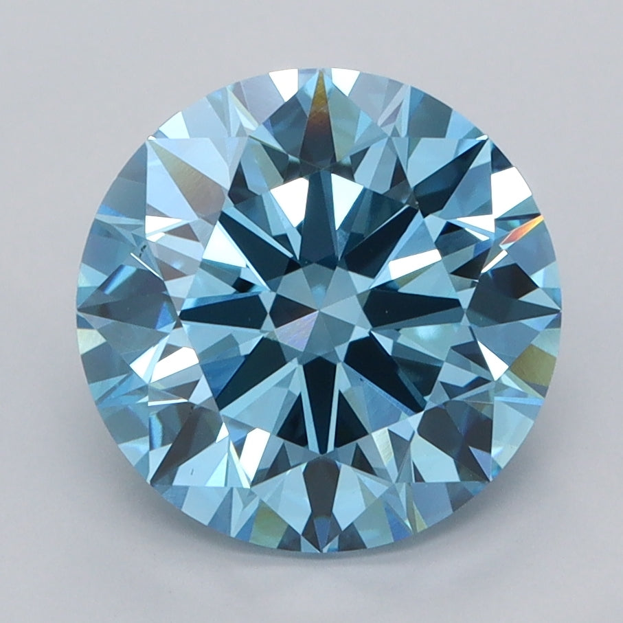 3.49 Carat Round Shaped, Ideal Cut, VVS2 Clarity, IGI Certified Lab Grown Diamond