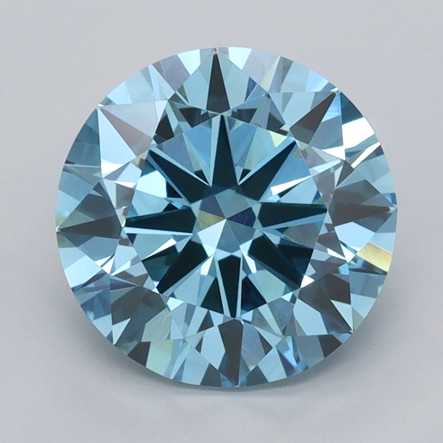 3.00 Carat Round Shaped, Excellent Cut, VVS1 Clarity, IGI Certified Lab Grown Diamond
