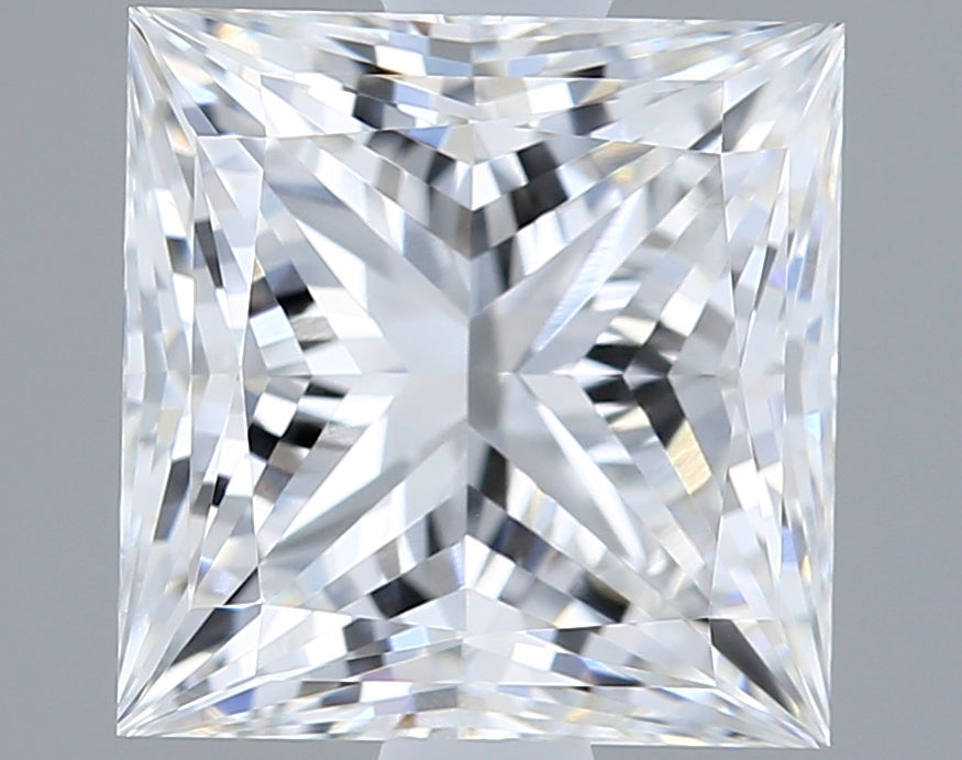 2.05 Carat Princess Shaped, Ideal Cut, E Color, VVS1 Clarity, IGI Certified Lab Grown Diamond