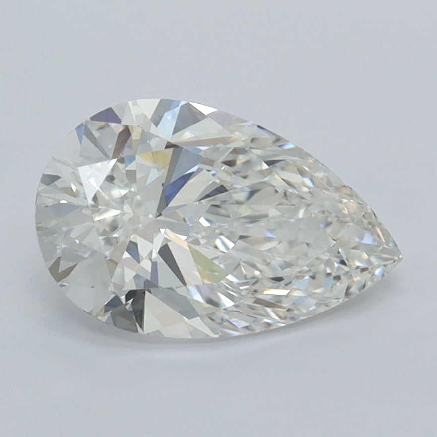 1.50 Carat Pear Shaped, Ideal Cut, E Color, VVS1 Clarity, IGI Certified Lab Grown Diamond
