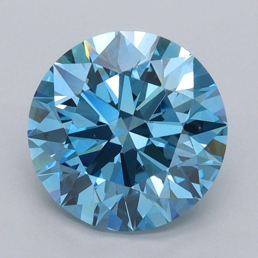 2.55 Carat Round Shaped, Ideal Cut, VVS2 Clarity, IGI Certified Lab Grown Diamond