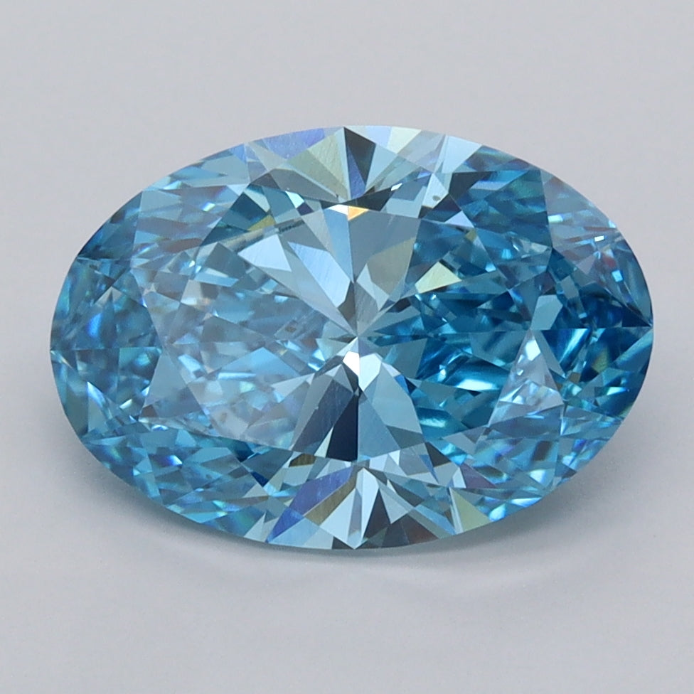 3.03 Carat Oval Shaped, Ideal Cut, VVS2 Clarity, IGI Certified Lab Grown Diamond