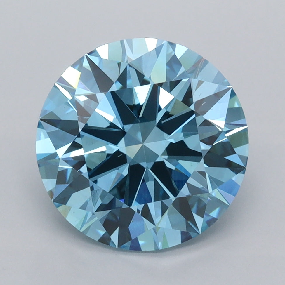 3.49 Carat Round Shaped, Ideal Cut, VS1 Clarity, IGI Certified Lab Grown Diamond