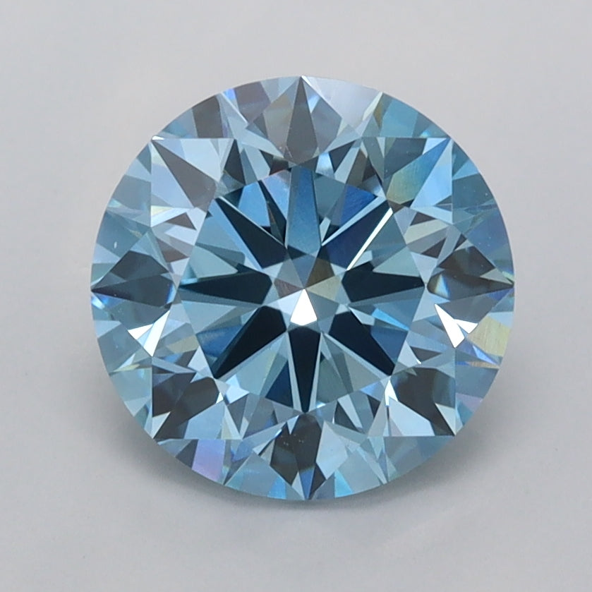 2.02 Carat Round Shaped, Ideal Cut, VVS2 Clarity, IGI Certified Lab Grown Diamond