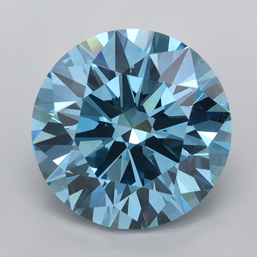 3.03 Carat Round Shaped, Ideal Cut, VVS2 Clarity, IGI Certified Lab Grown Diamond