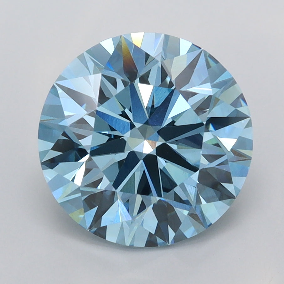 3.00 Carat Round Shaped, Excellent Cut, VVS2 Clarity, IGI Certified Lab Grown Diamond