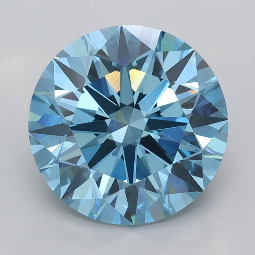 3.03 Carat Round Shaped, Ideal Cut, VS1 Clarity, IGI Certified Lab Grown Diamond