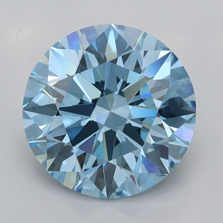 2.06 Carat Round Shaped, Ideal Cut, VVS2 Clarity, IGI Certified Lab Grown Diamond