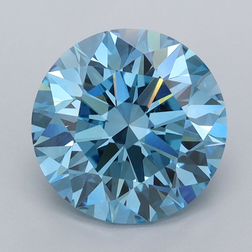 3.04 Carat Round Shaped, Ideal Cut, VVS2 Clarity, IGI Certified Lab Grown Diamond