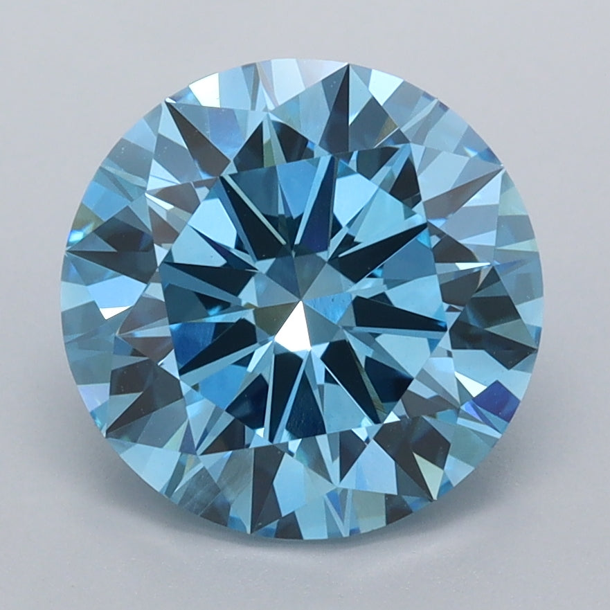 3.02 Carat Round Shaped, Excellent Cut, VVS2 Clarity, IGI Certified Lab Grown Diamond
