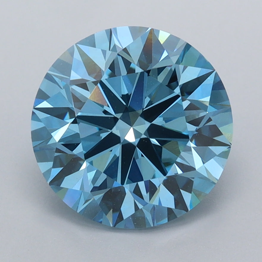 3.01 Carat Round Shaped, Ideal Cut, VVS2 Clarity, IGI Certified Lab Grown Diamond