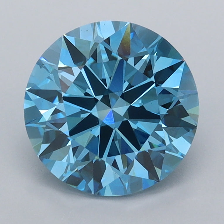 2.03 Carat Round Shaped, Ideal Cut, VVS2 Clarity, IGI Certified Lab Grown Diamond