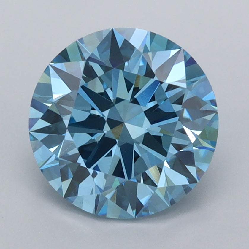 2.46 Carat Round Shaped, Ideal Cut, VVS2 Clarity, IGI Certified Lab Grown Diamond