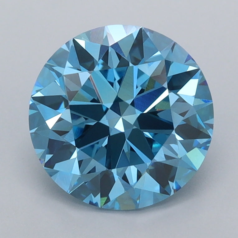 2.03 Carat Round Shaped, Ideal Cut, VVS2 Clarity, IGI Certified Lab Grown Diamond