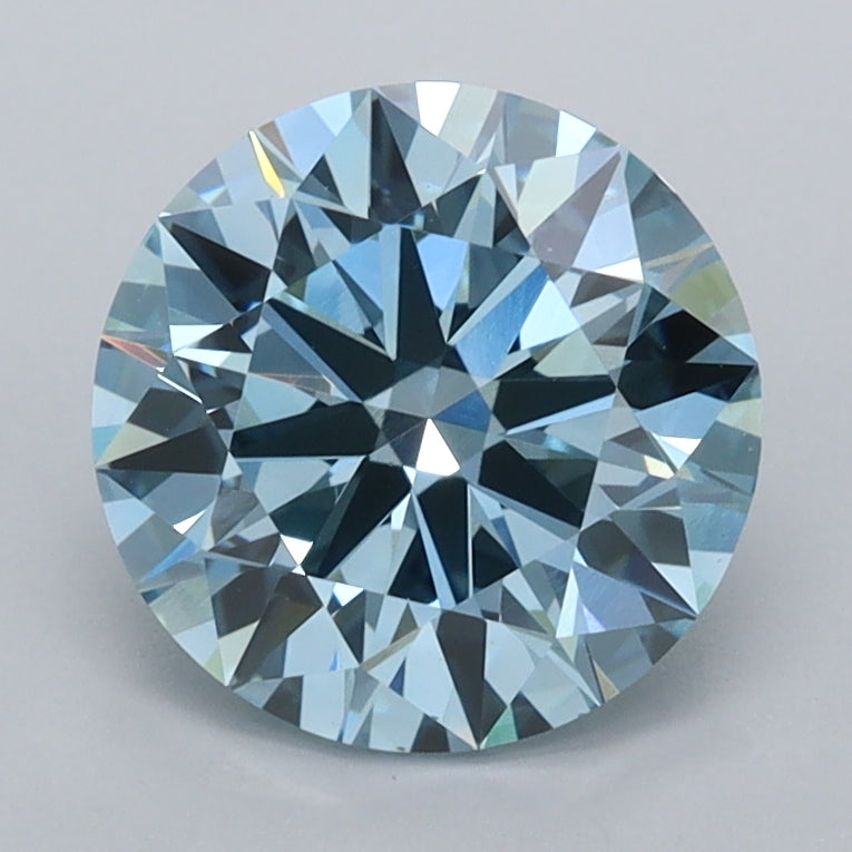 2.01 Carat Round Shaped, Ideal Cut, VVS2 Clarity, IGI Certified Lab Grown Diamond
