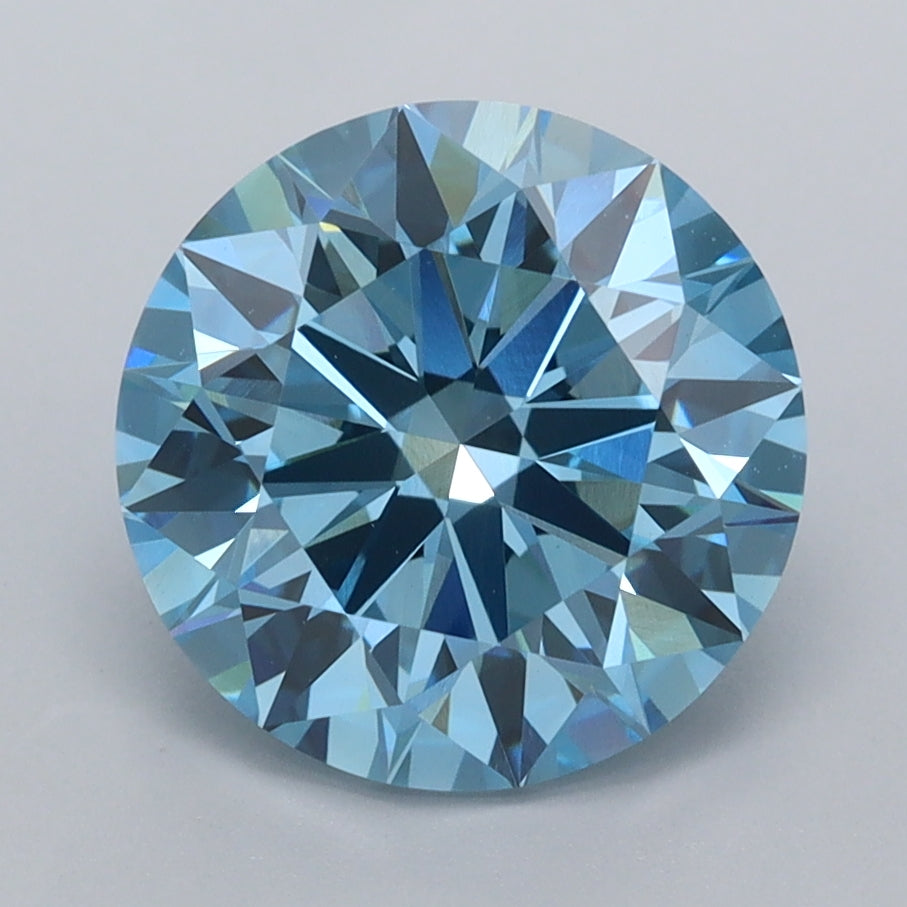 3.10 Carat Round Shaped, Ideal Cut, VVS2 Clarity, IGI Certified Lab Grown Diamond