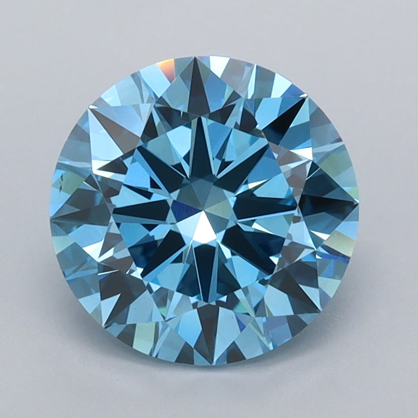 2.01 Carat Round Shaped, Excellent Cut, VVS2 Clarity, IGI Certified Lab Grown Diamond