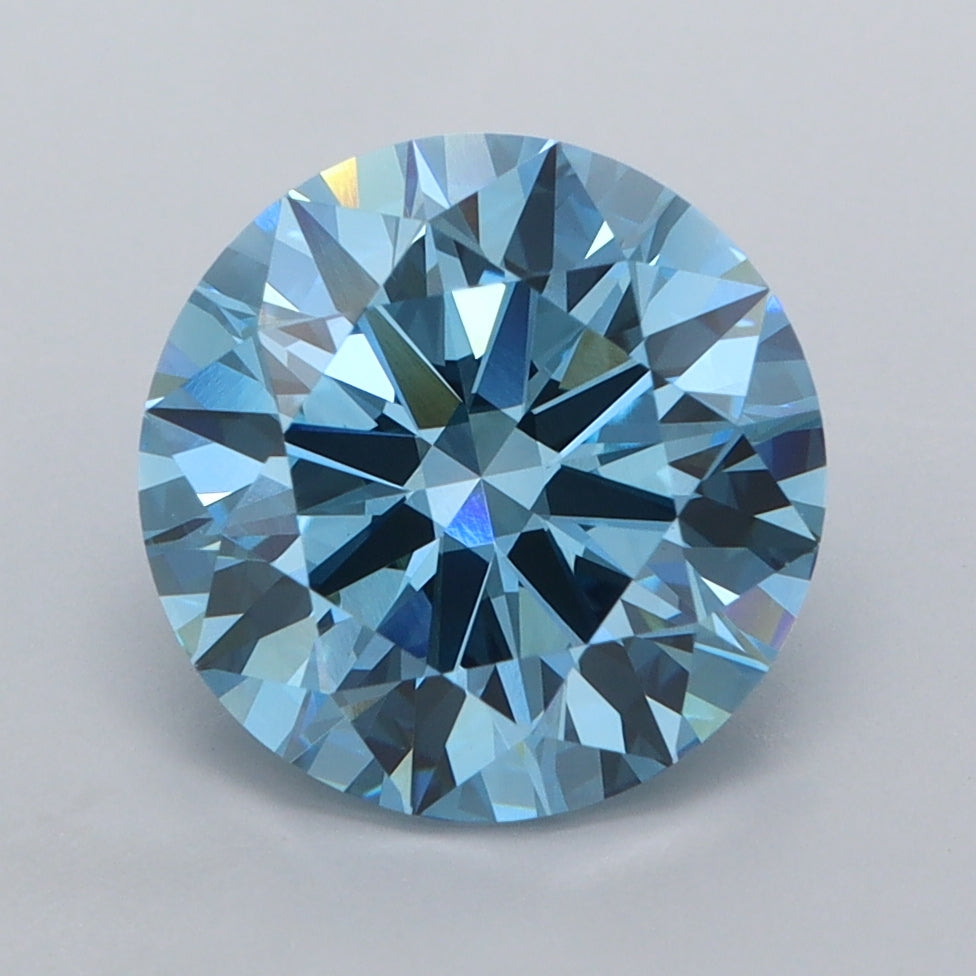 3.06 Carat Round Shaped, Ideal Cut, VVS2 Clarity, IGI Certified Lab Grown Diamond