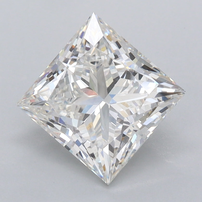 2.05 Carat Princess Shaped, Ideal Cut, F Color, VVS1 Clarity, IGI Certified Lab Grown Diamond