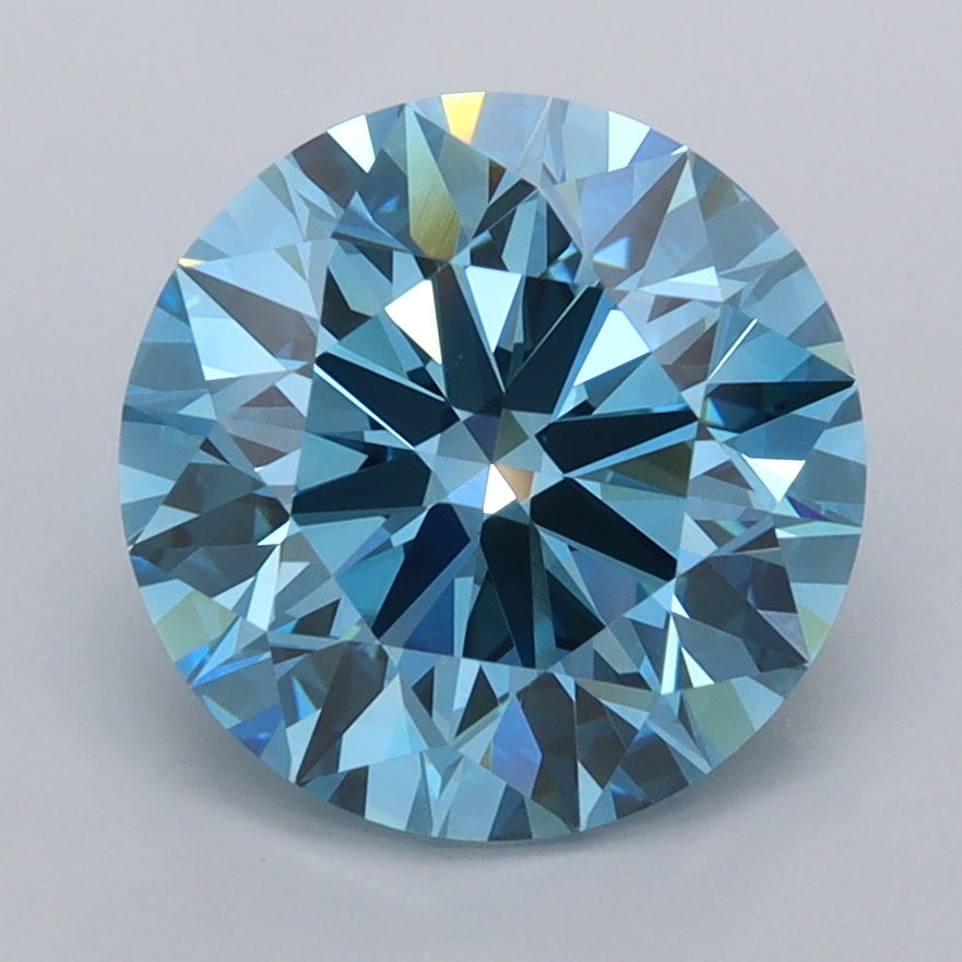 3.05 Carat Round Shaped, Ideal Cut, VVS2 Clarity, IGI Certified Lab Grown Diamond