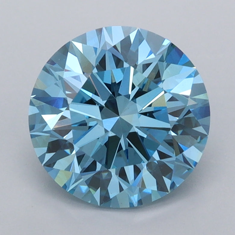 2.09 Carat Round Shaped, Ideal Cut, VVS2 Clarity, IGI Certified Lab Grown Diamond