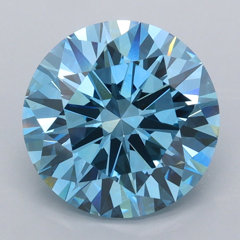 3.03 Carat Round Shaped, Ideal Cut, VVS2 Clarity, IGI Certified Lab Grown Diamond