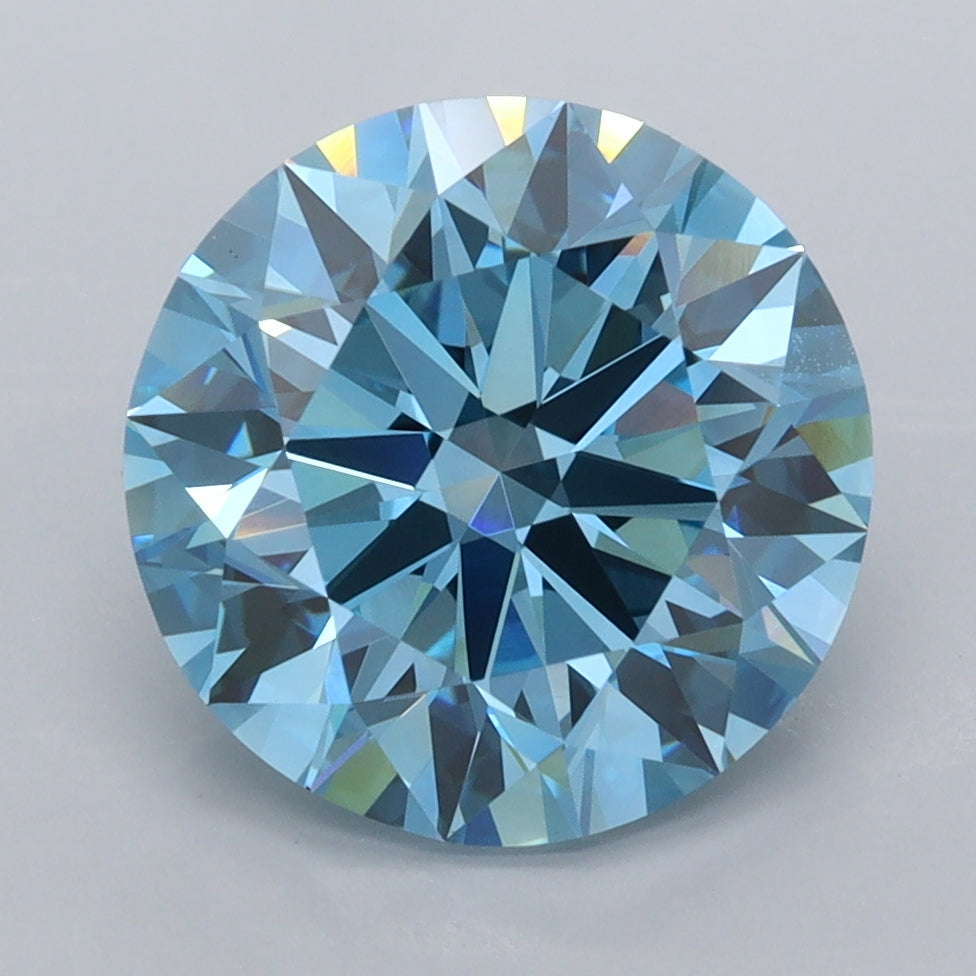4.04 Carat Round Shaped, Ideal Cut, VVS2 Clarity, IGI Certified Lab Grown Diamond
