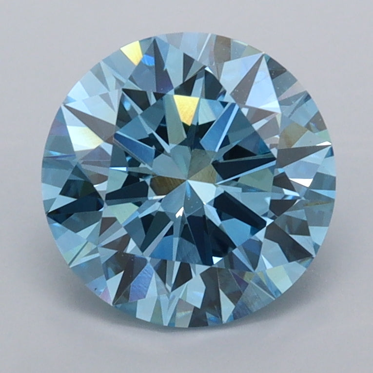 2.01 Carat Round Shaped, Ideal Cut, VVS2 Clarity, IGI Certified Lab Grown Diamond