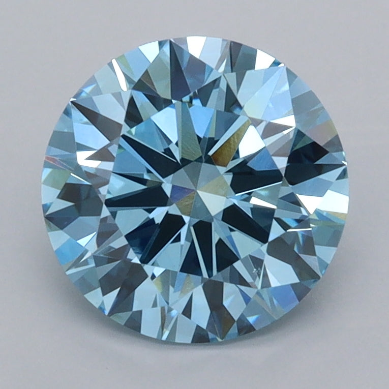 2.02 Carat Round Shaped, Ideal Cut, VVS2 Clarity, IGI Certified Lab Grown Diamond