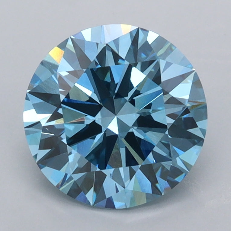 2.06 Carat Round Shaped, Ideal Cut, VS1 Clarity, IGI Certified Lab Grown Diamond