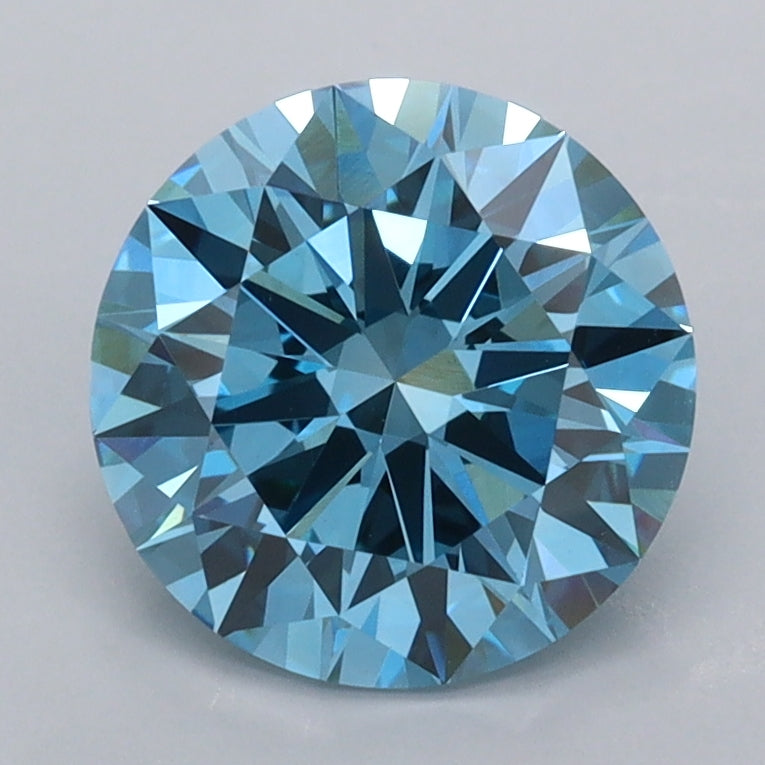 2.05 Carat Round Shaped, Ideal Cut, VVS2 Clarity, IGI Certified Lab Grown Diamond