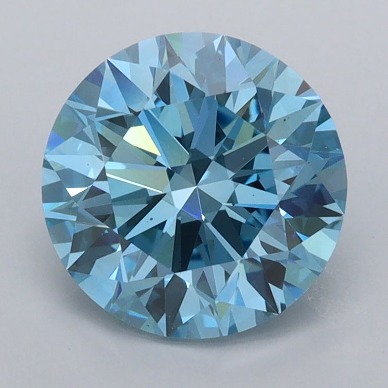 2.01 Carat Round Shaped, Ideal Cut, VS1 Clarity, IGI Certified Lab Grown Diamond