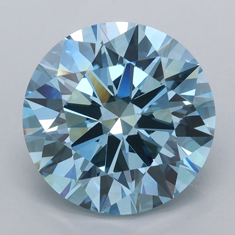 2.55 Carat Round Shaped, Ideal Cut, VVS2 Clarity, IGI Certified Lab Grown Diamond